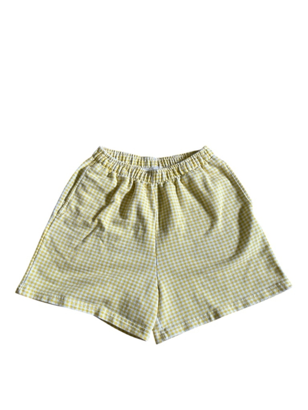 Vintage Yellow Gingham Sweatshorts